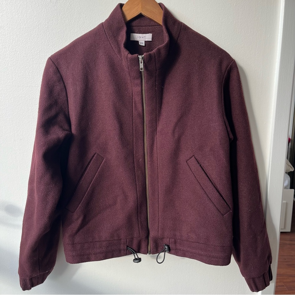IGWT Bomber Jacket in Burgundy